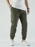 Plus Size Men's Solid Joggers Fashion Solid Pants Fall Winter, Men's Clothing