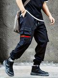 Men's Casual Trendy Street Style Drawstrings Cargo Pants For Holiday