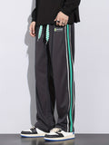 kkboxly  Men's Stripes Print Pants Loose Fit Long Casual Pants For Spring Fall, Men's Clothing