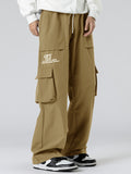 kkboxly  Men's Relaxed Fit Drawstring Cargo Pants With Pockets, Loose Trendy Overalls