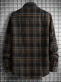 Fashionable And Trendy Men's Plaid Casual And Versatile Shirt Jacket, Simple And Versatile