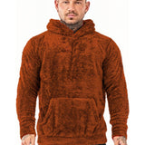 Plus Size Men's Solid Fleece Hoodies Solid Casual Fashion Hooded Sweatshirt For Fall Winter, Men's Clothing