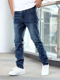 kkboxly Men's Casual Medium Stretch Jeans, Classic Design Denim Pants