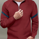 kkboxly Fall Winter Men's Outdoor Long Sleeve Casual Comfy Turtleneck Zipper Lapel Shirt