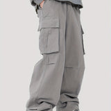 kkboxly Pocket Men's Straight Leg Cargo Pants, Loose Casual Outdoor Pants, Mens Work Pants For Hiking