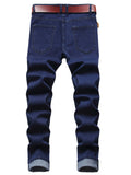 Slim Fit Classic Design Jeans, Men's Casual Street Style Medium Stretch Denim Pants