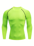 kkboxly  Men's Compression Shirts: Get Fit Fast With Long Sleeve Athletic Workout Tops!