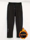 Men's Fleece Warm Pants, Comfy Active Stretch Breathable Trousers For Outdoor Activities For Fall And Winter