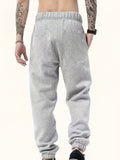 kkboxly  Men's Solid Casual Pants, Oversized Sports Sweatpants For Autumn/winter, Men's Clothing, Plus Size