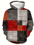 Men's Spring & Autumn Patchwork Sweatshirt Hoodies For Sports/outdoor, Men's Clothing, Plus Size