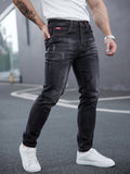 Men's Casual Skinny Jeans, Chic Street Style Stretch Jeans