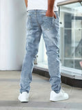 kkboxly Men's Casual Medium Stretch Jeans, Classic Design Denim Pants