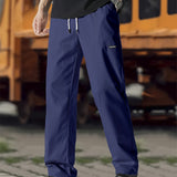 kkboxly  Men's Straight Leg Joggers, Casual Waist Drawstring Thin Sweatpants For Spring Summer