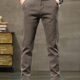 kkboxly  Men's Semi-formal Skinny Pants For Fall Winter Business