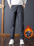 kkboxly  Plus Size Men's Solid Pants Casual Fashion Pants For Spring Fall Winter, Men's Clothing