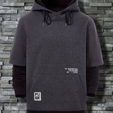 kkboxly  2-in-1 Hooded Sweatshirt, Casual Medium Stretch Hoodie With Kangaroo Pocket For Fall Winter