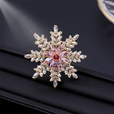 2025 2022 new high-end brooch women's snowflake color zircon brooch fashion jacket suit pin accessories wholesale