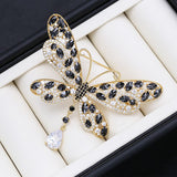 2025 Japan and South Korea high-end shining zircon cute temperament butterfly brooch fashion women's jacket suit pin accessories wholesale