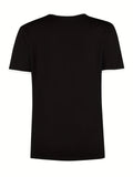 kkboxly  Solid Simple T-shirt, Casual Crew Neck Short Sleeve Versatile T-shirt, Women's Clothing