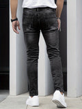 kkboxly  Men's Casual Skinny Jeans, Street Style Medium Stretch Distressed Jeans