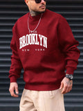 kkboxly  Brooklyn Print, Men’s Pullover Sweatshirt, Casual Crew Neck Jumper For Spring Fall, Moisture Wicking And Breathable Sweater, As Gifts