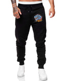 kkboxly  Ty-rex Comfy Drawstring Joggers, Men's Casual Breathable Loose Fit Slightly Stretch Pants For Spring Summer