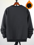 kkboxly  Plus Size Men's Solid Sweatshirt Fashion Casual Crew Neck Pullover For Spring Fall, Men's Clothing