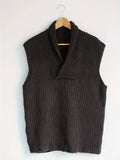 kkboxly Plus Size Men's Solid Knit Vest Spring Fall Winter Sleeveless Sweater, Men's Clothing