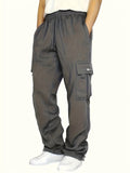 kkboxly Men's Multi Pocket Cargo Pants, Casual Loose Fit Sports Pants