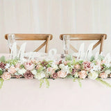 kkboxly 2 Pcs/ Set Artificial Wedding Arch Floral Arrangements for Wedding Ceremony Backdrop Reception Table Decoration