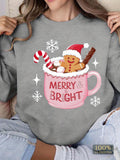 MERRY BRIGHT design women's sweatshirts