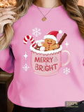 MERRY BRIGHT design women's sweatshirts