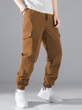 kkboxly  Trendy Cargo Pants, Men's Multi Flap Pocket Trousers, Loose Casual Outdoor Pants, Men's Work Pants Outdoors Streetwear Hip Hop Style