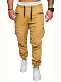 kkboxly  Trendy Cargo Pants, Men's Multi Flap Pocket Trousers, Loose Casual Outdoor Pants, Men's Work Pants Outdoors Streetwear Hiphop Style