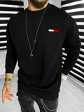 kkboxly Men's Fashionable Casual Geometric Print, Round Neck Pullover Long Sleeve Sweatshirt,Suitable For Outdoor Sports,For Autumn And Spring,As Gifts