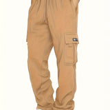 kkboxly Men's Multi Pocket Cargo Pants, Casual Loose Fit Sports Pants