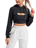 kkboxly  Solid Long Sleeve Hoodies, Casual Hooded Sweatshirt Tops For Women, Women's Clothing