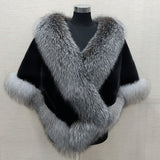 Imitation Mink Fur Faux Fur Shawl Solid Color Thick Warm Fake Fur Collar Elegant Bridal Wedding Dress Cape Short Coat