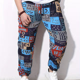 kkboxly  Ethnic Style Joggers, Men's Casual Allover Print Sweatpants