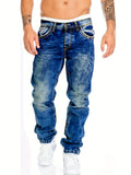 kkboxly Men's Casual Distressed Skinny Jeans, Chic Street Style Stretch Jeans