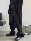 Men's Stylish Wide Leg Pants, Casual Slightly Stretch Breathable Loose Pants For Outdoor