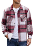 kkboxly  Plaid Pattern Men's Shirt Top Turn-Down Collar Long Sleeve Closure Male Casual Shirt For Men Daily Vacation Streetwear