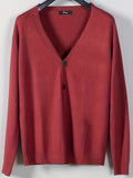 kkboxly  Plus Size Men's V-Neck Casual Button Sweater Cardigan For Autumn/Winter