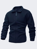 kkboxly  Men's Double-sided Fleece Tactical Sweatshirt, Casual Zip Up Coat For Fall Winter