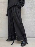 kkboxly  Men's Stylish Wide Leg Pants, Casual Slightly Stretch Breathable Loose Pants For Outdoor