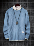 kkboxly  Men's Thermal Casual Knitted Pullover Sweater