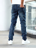 kkboxly  Men's Casual Medium Stretch Jeans, Classic Design Denim Pants