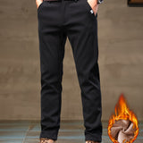 kkboxly  Men's Warm Fleece cropped pants For Fall Winter For Fall Winter