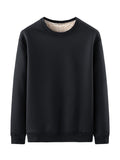 kkboxly  New Men's Casual Fashionable Solid Color Crew Neck Sweatshirts For Autumn And Winter