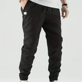 Plus Size Men's Solid Joggers Fashion Solid Pants Fall Winter, Men's Clothing